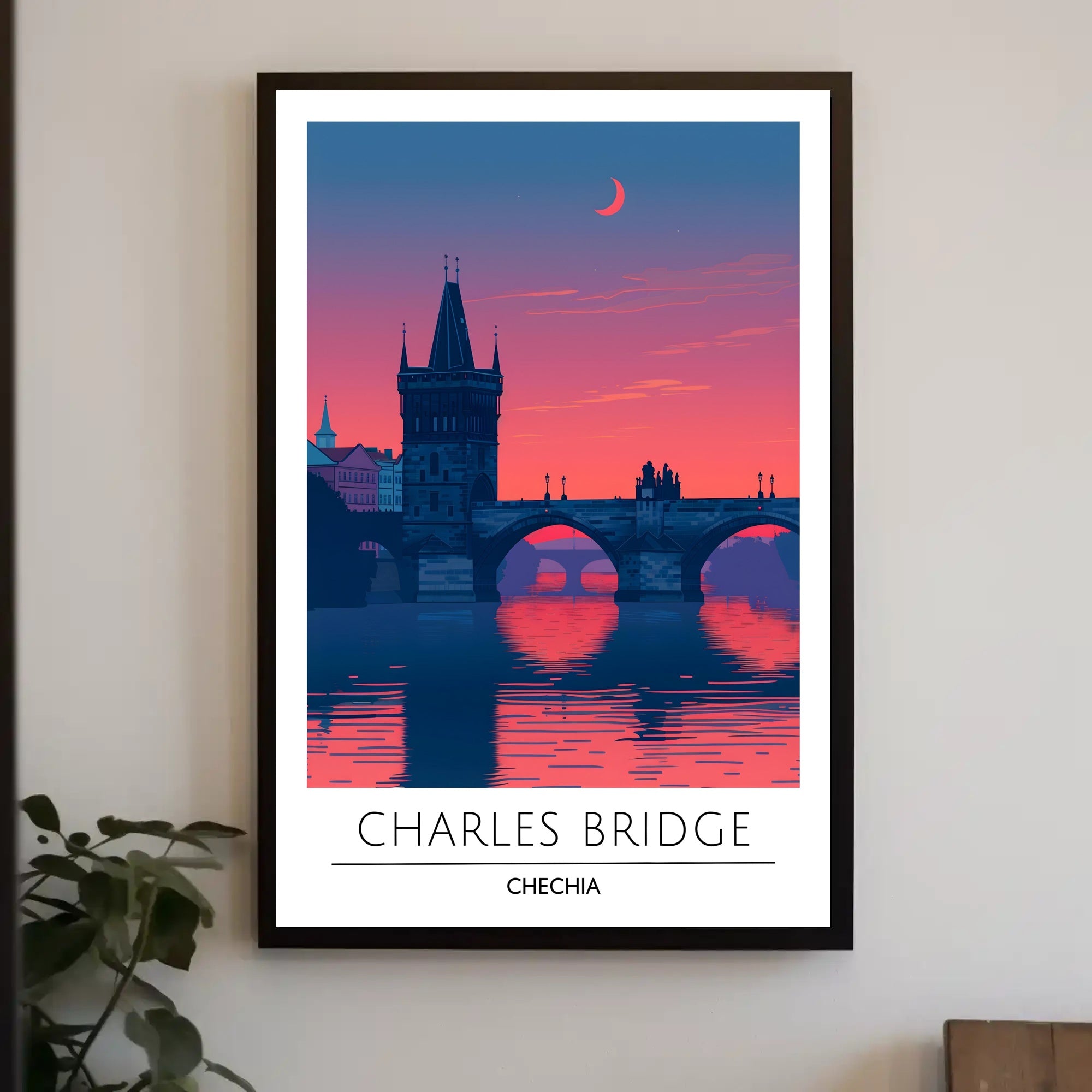 Charles Bridge Twilight Artistry Cultural or Heritage Poster