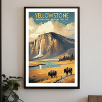Yellowstone National Park Vintage Poster Print