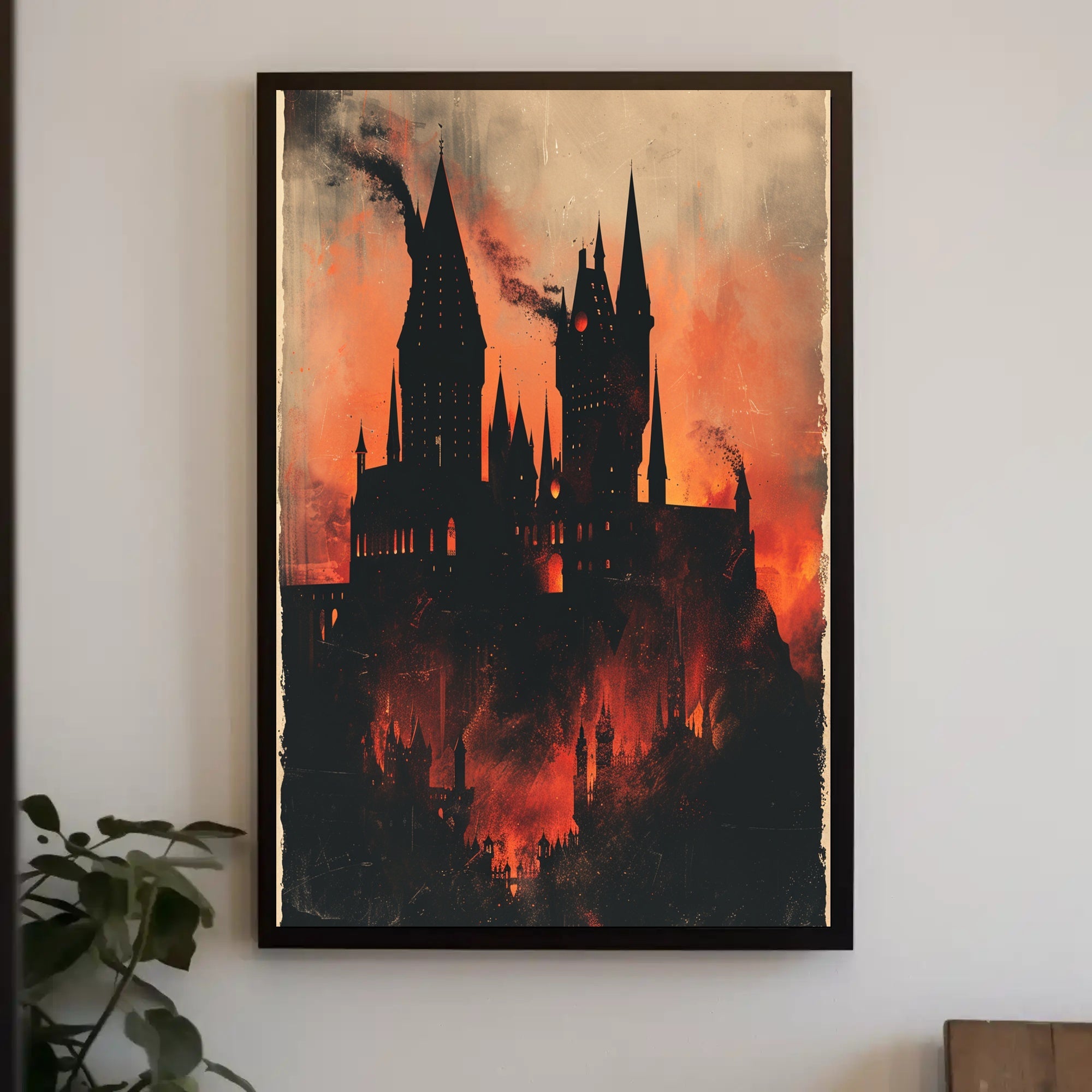 Enchanted Castle Silhouette Poster PosterGoat