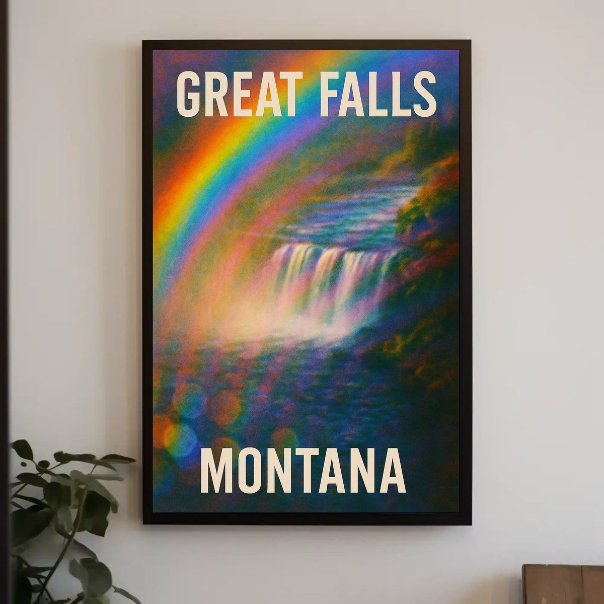 Stunning Great Falls Montana Scenic Nature Landscape Photography Realism Art Poster For Wanderlust Decor Enthusiasts