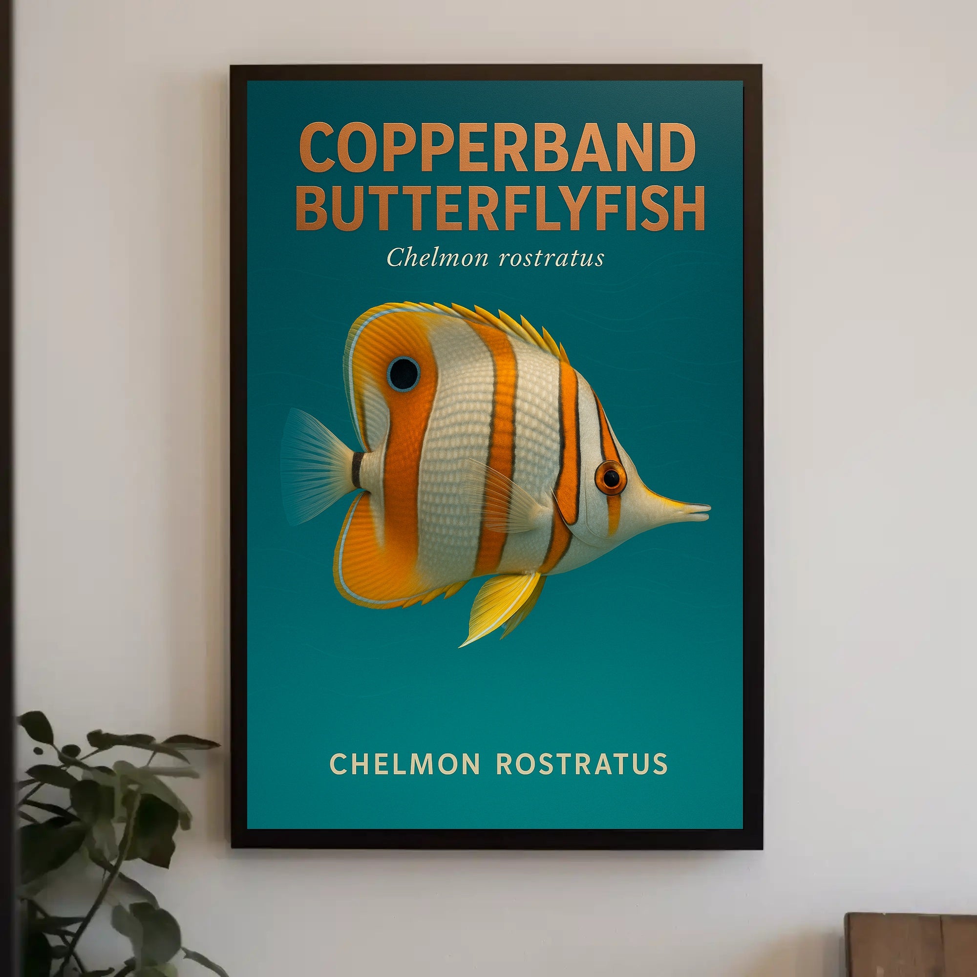 Copperband Butterflyfish Poster PosterGoat