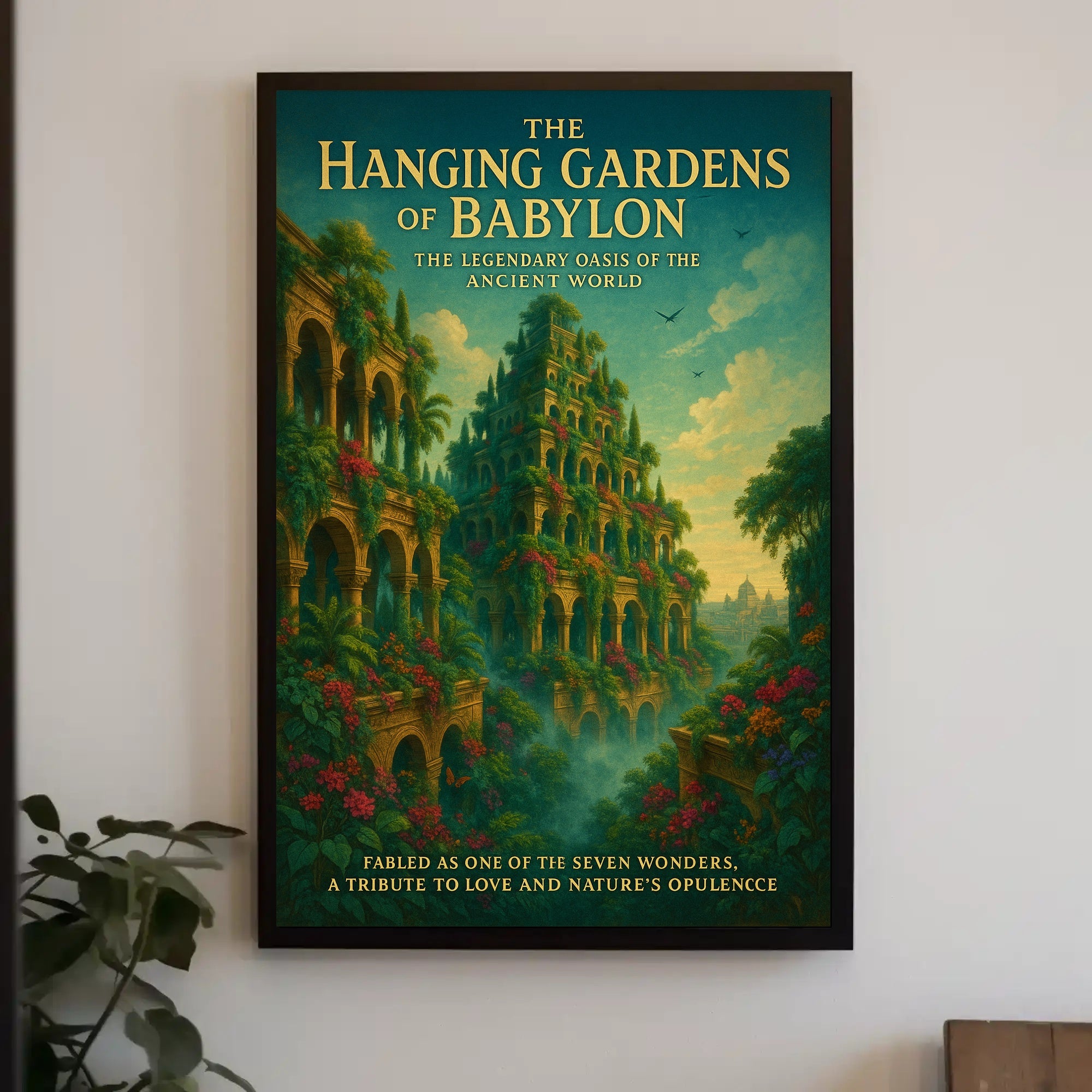 Hanging Gardens of Babylon Romantic Cultural or Heritage Poster