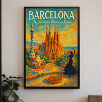 Barcelona The Artistic Heart of Spain Description Experience the Poster