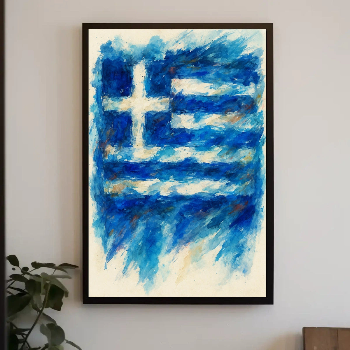 Abstract Greek Flag Abstract Poster