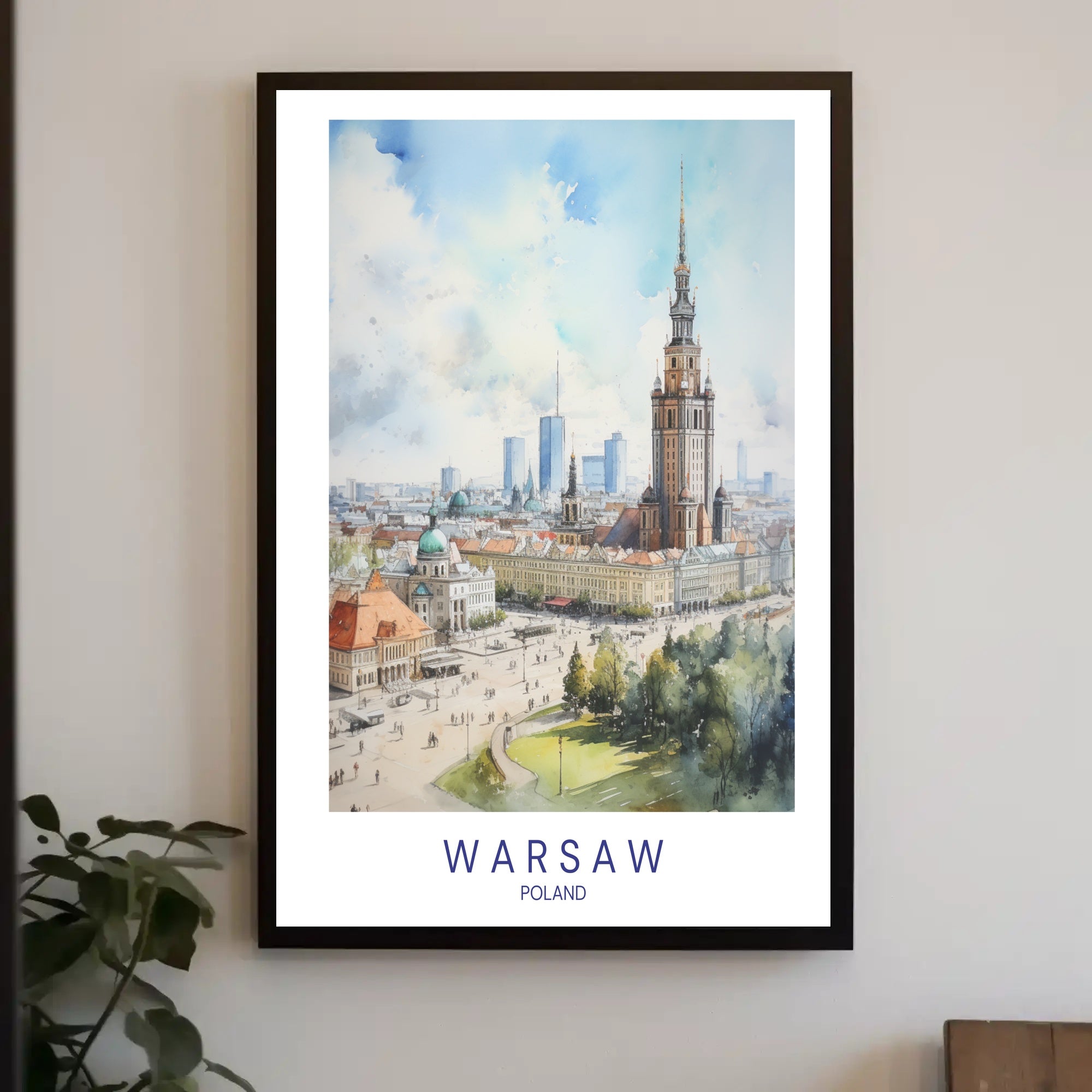 Warsaw Skyline Poster PosterGoat