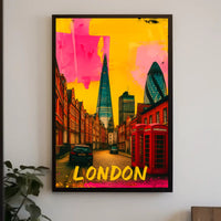 Colorful London Cityscape Pop Art Urban or Cityscape Poster