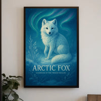 Arctic Fox Guardian of the Frozen Realms Poster