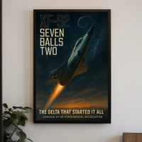 Convair XF-92 in Flight Futuristic Sci-Fi Poster