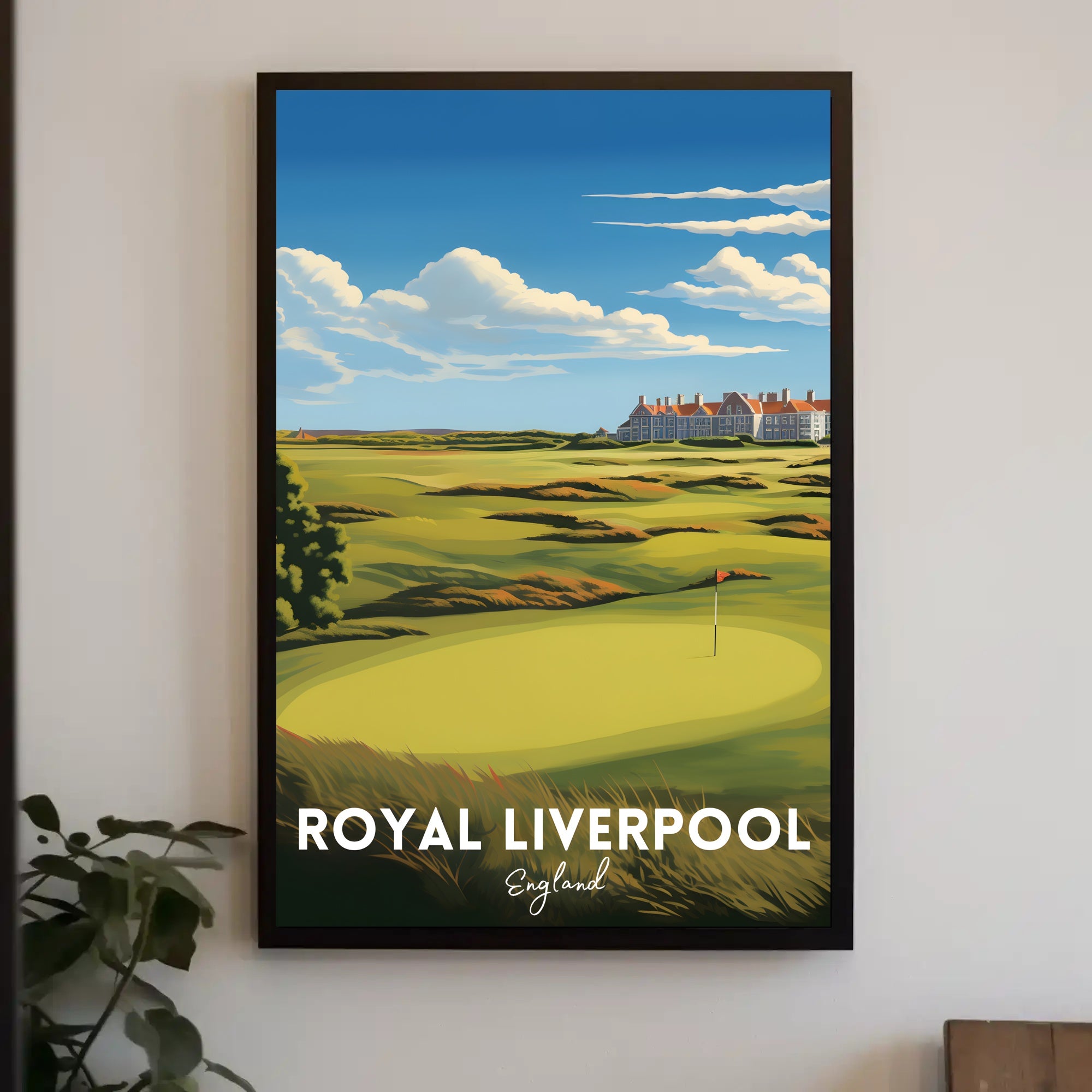 Royal Liverpool Golf Course Scenic Travel Poster