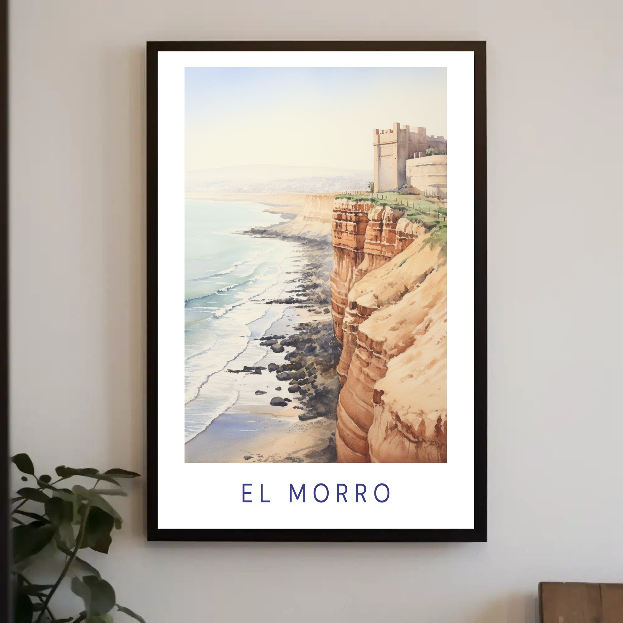 EL MORRO Coastal Heritage Watercolor Art Cultural or Heritage Poster PosterGoat