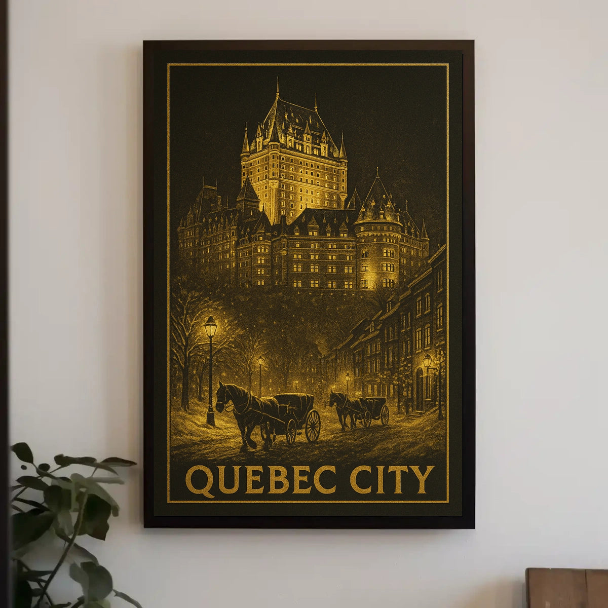 Quebec City At Night Poster