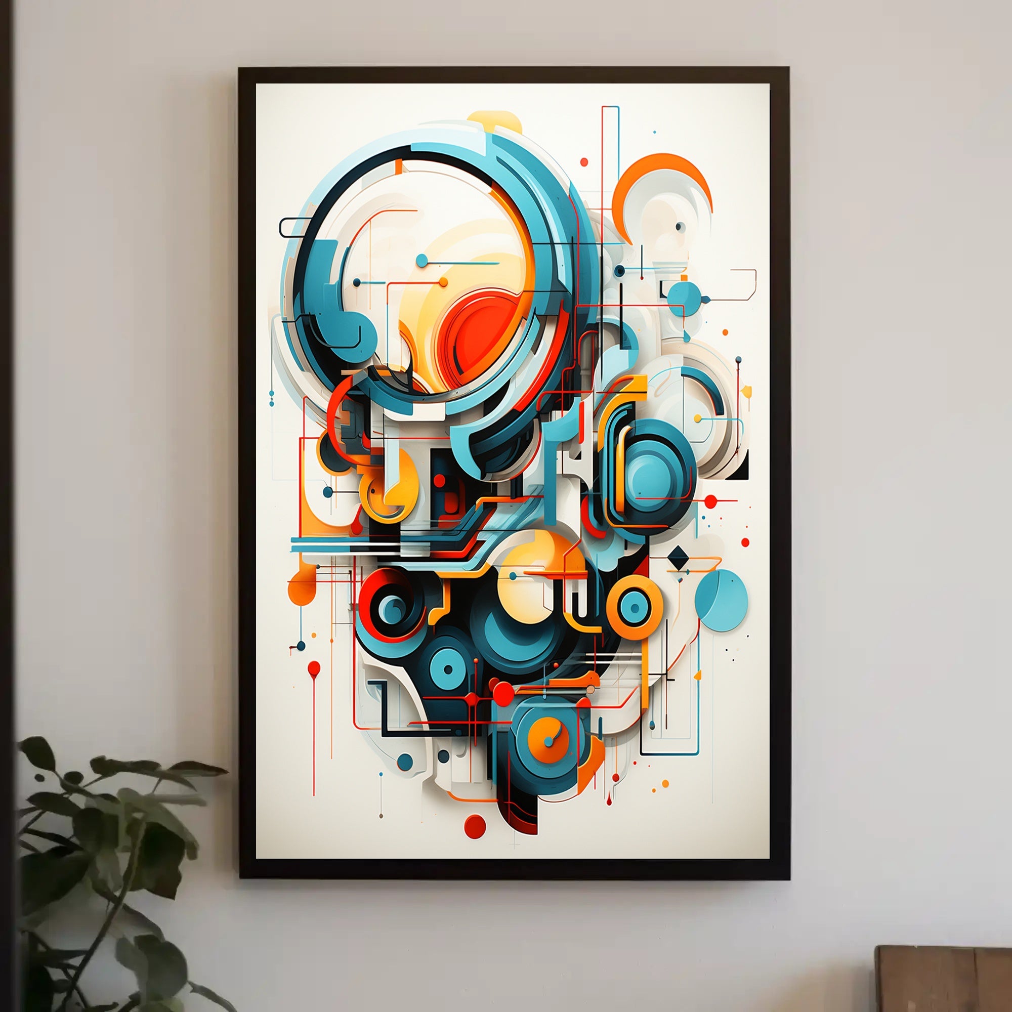 Abstract Geometric Symphony Abstract Poster PosterGoat
