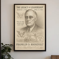 Franklin D. Roosevelt Legacy of Leadership Poster PosterGoat