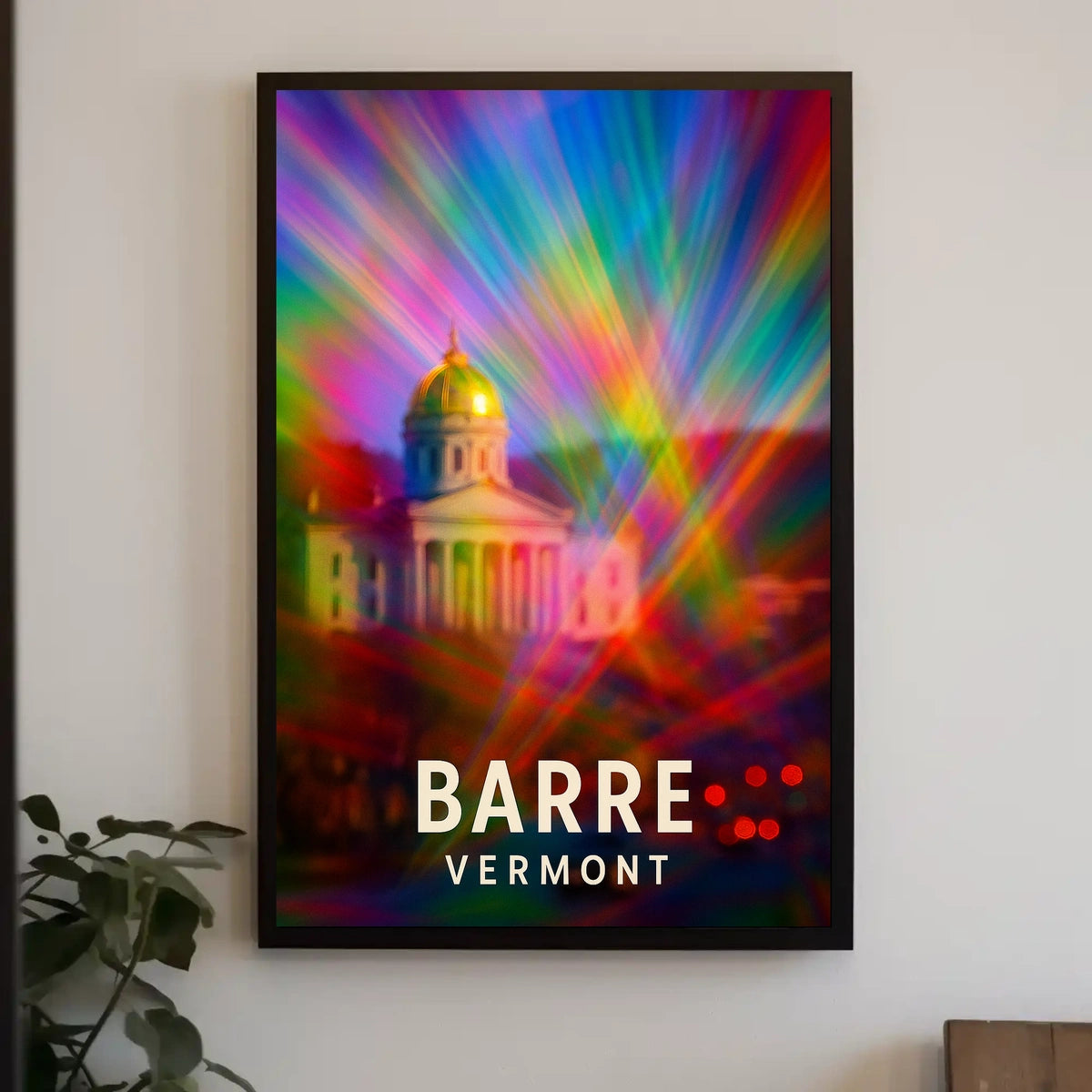Barre Vermont Colorful Perspective Impressionism Digital Painting Travel Decor Art Wanderlust Poster