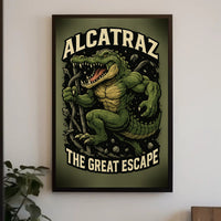 Fierce Alligator Escape Fantasy or Mythology Poster PosterGoat