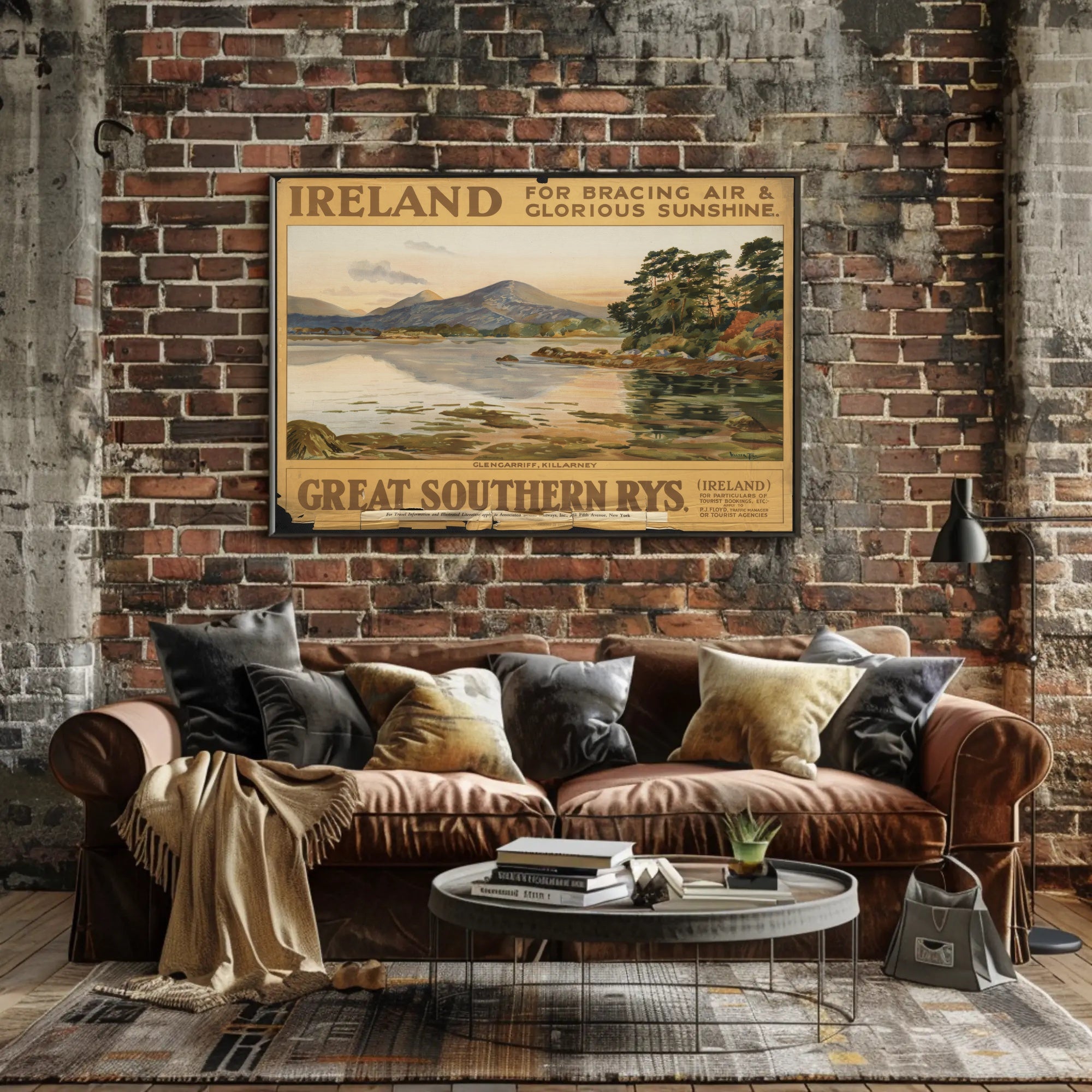 Ireland Glengarriff Killarney Vintage Poster PosterGoat