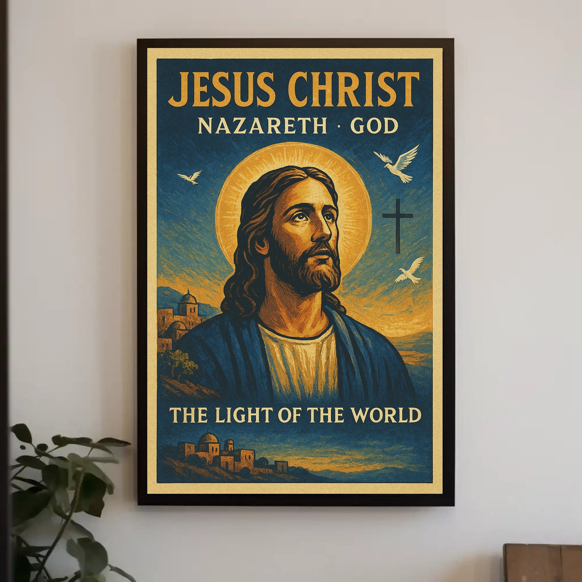 Jesus Christ: The Light of the World Religious Poster
