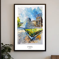 Louvre Pyramid Paris Travel Poster PosterGoat
