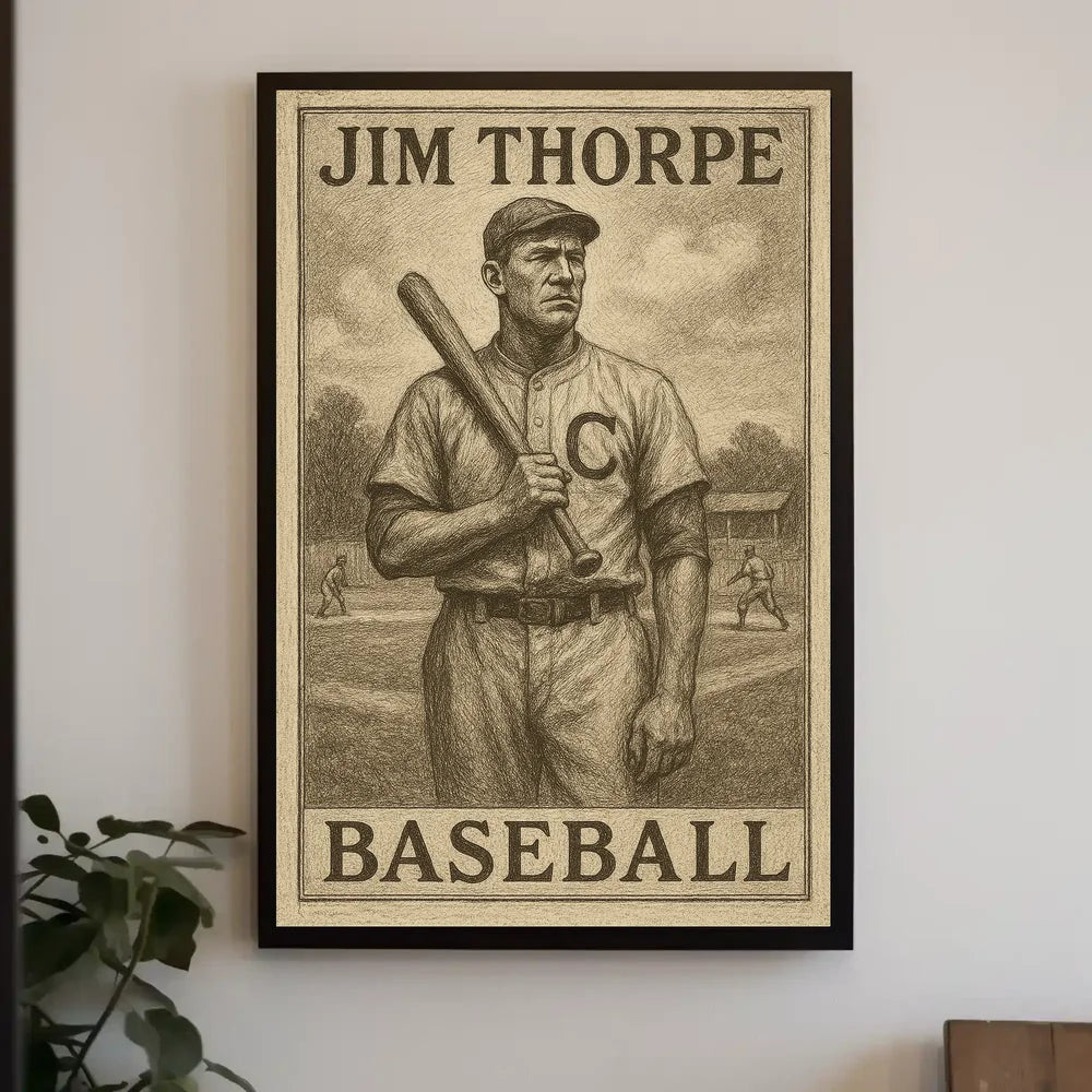 Vintage Baseball Celebration Art Poster
