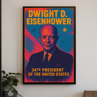 Dwight D Eisenhower Poster Legacy Leadership History Buff