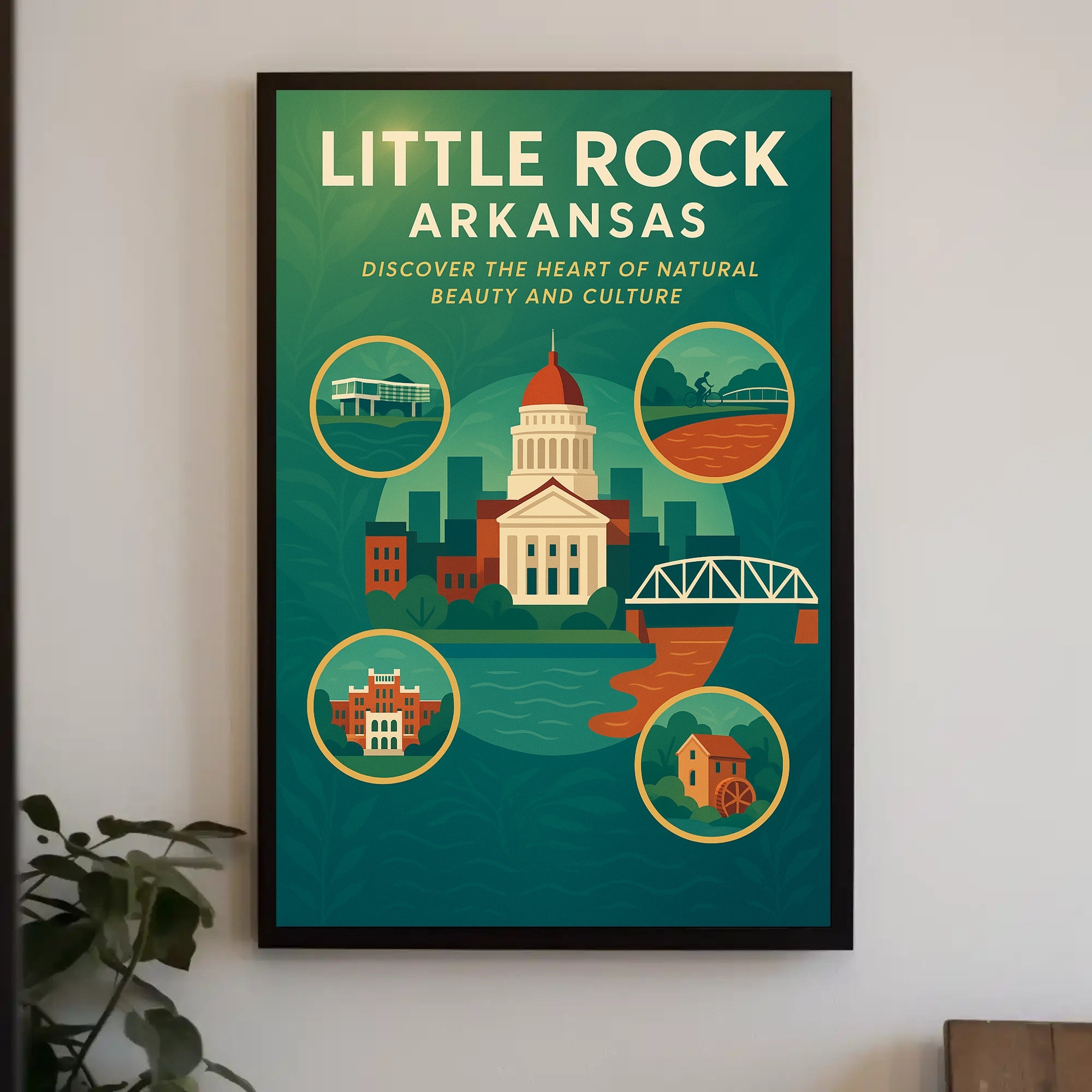Little Rock, Arkansas Discover Natural Beauty and Culture Poster PosterGoat