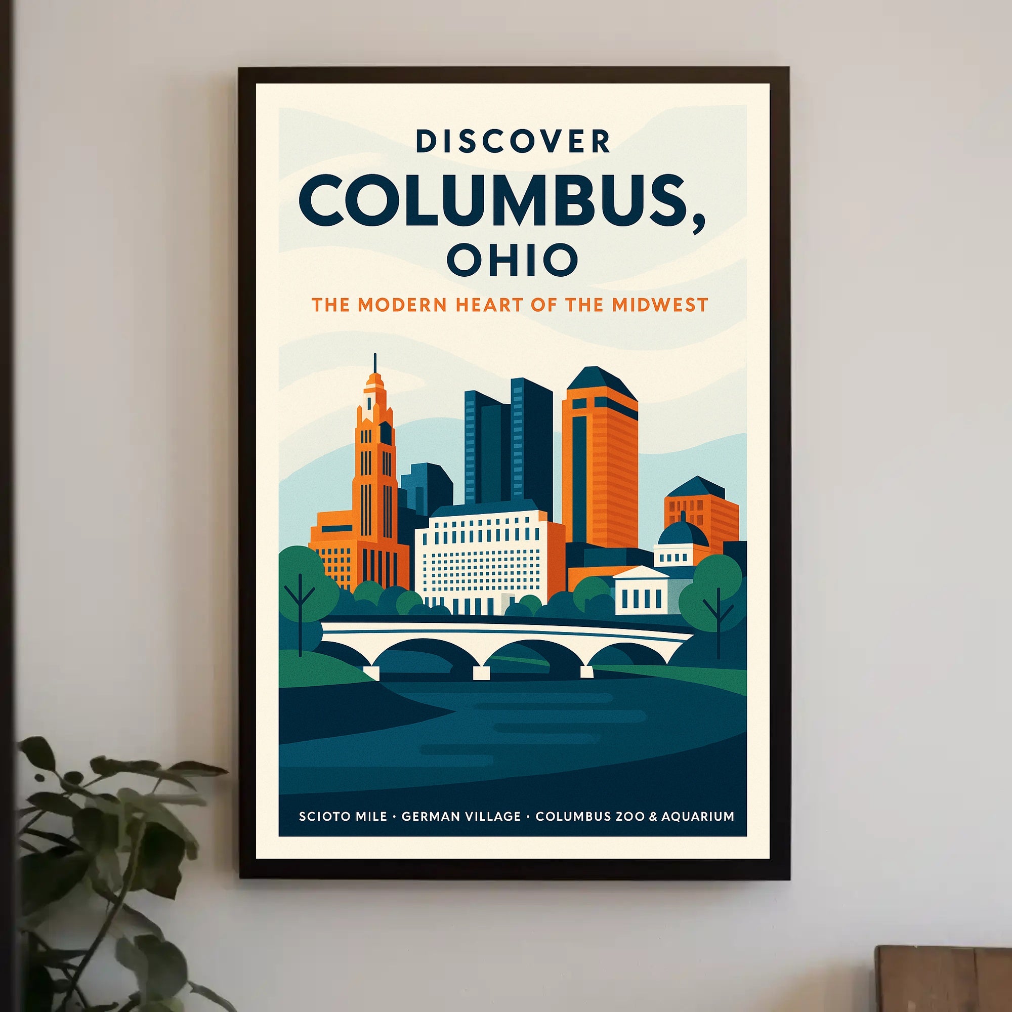 Discover Columbus, Ohio Poster PosterGoat