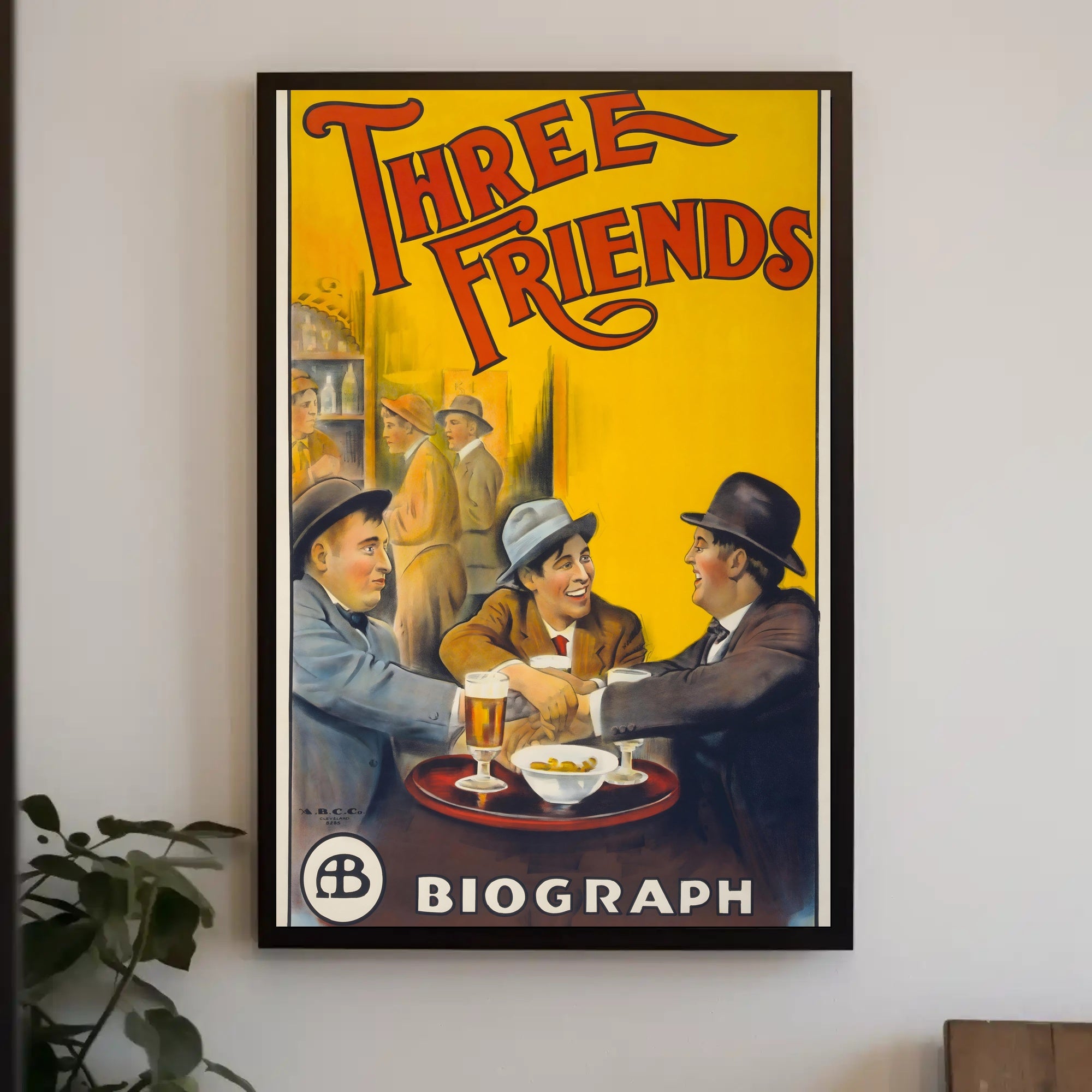 THREE FRIENDS Eye-Catching Abstract Pop Culture Poster