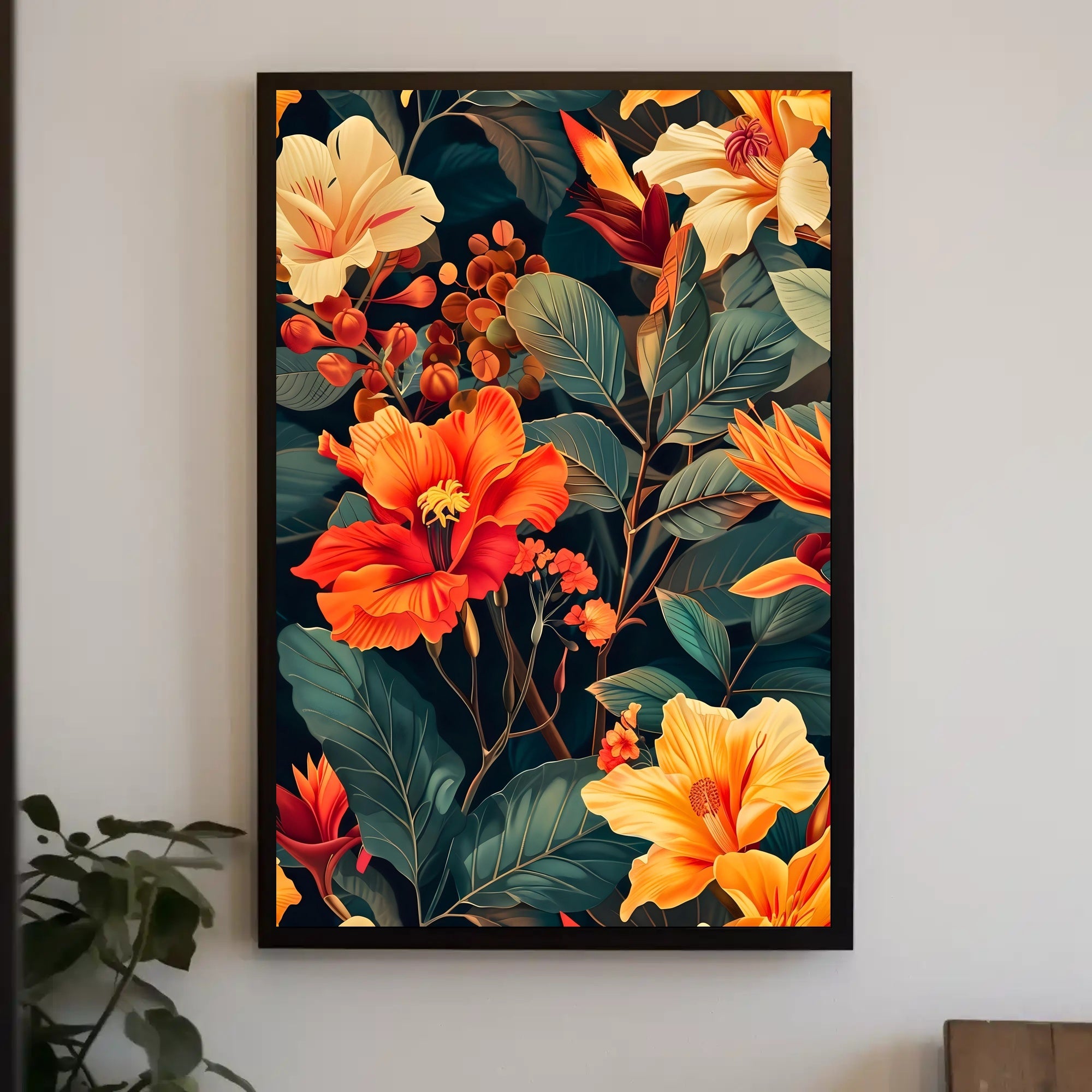 Vibrant Floral Symphony Wall Art Print