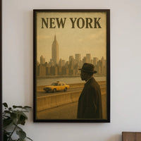 New York City Vibes Urban Nightlife Cityscape Art Modern Decor Dreamers Wanderers Travel Lovers Bold Bright Poster