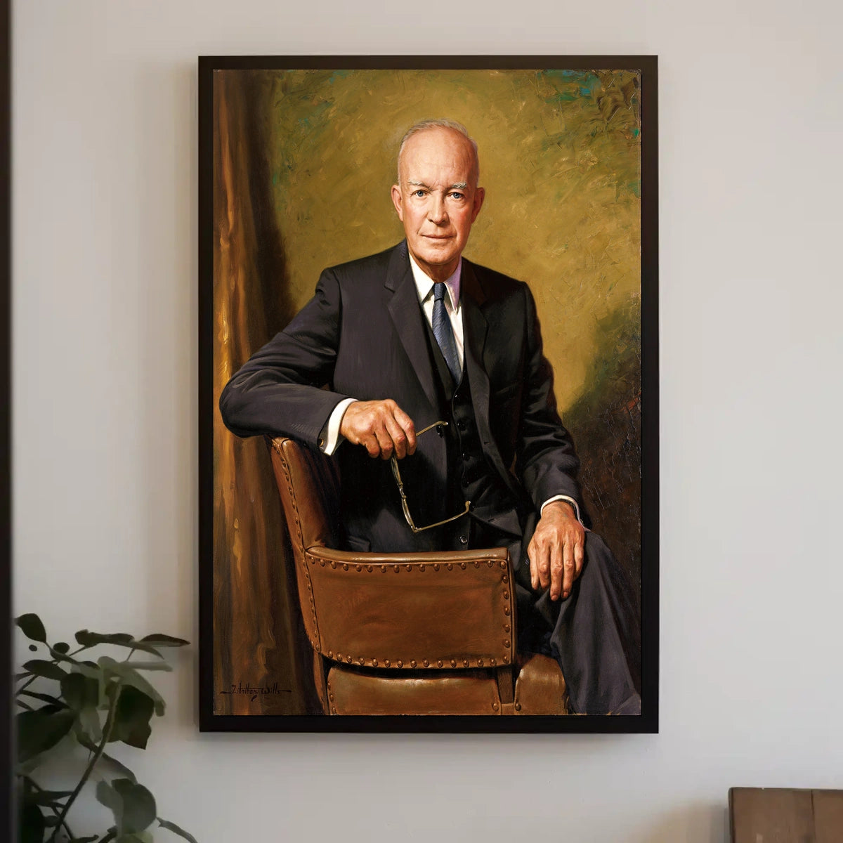 Oil Painting Portrait – Dwight D. Eisenhower Poster