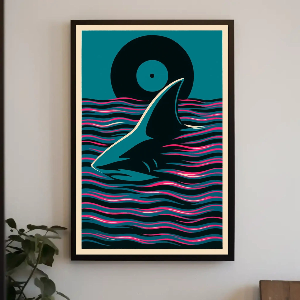 Shark In The Waves Poster
