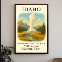 Yellowstone National Park Scenic Poster Idaho Print
