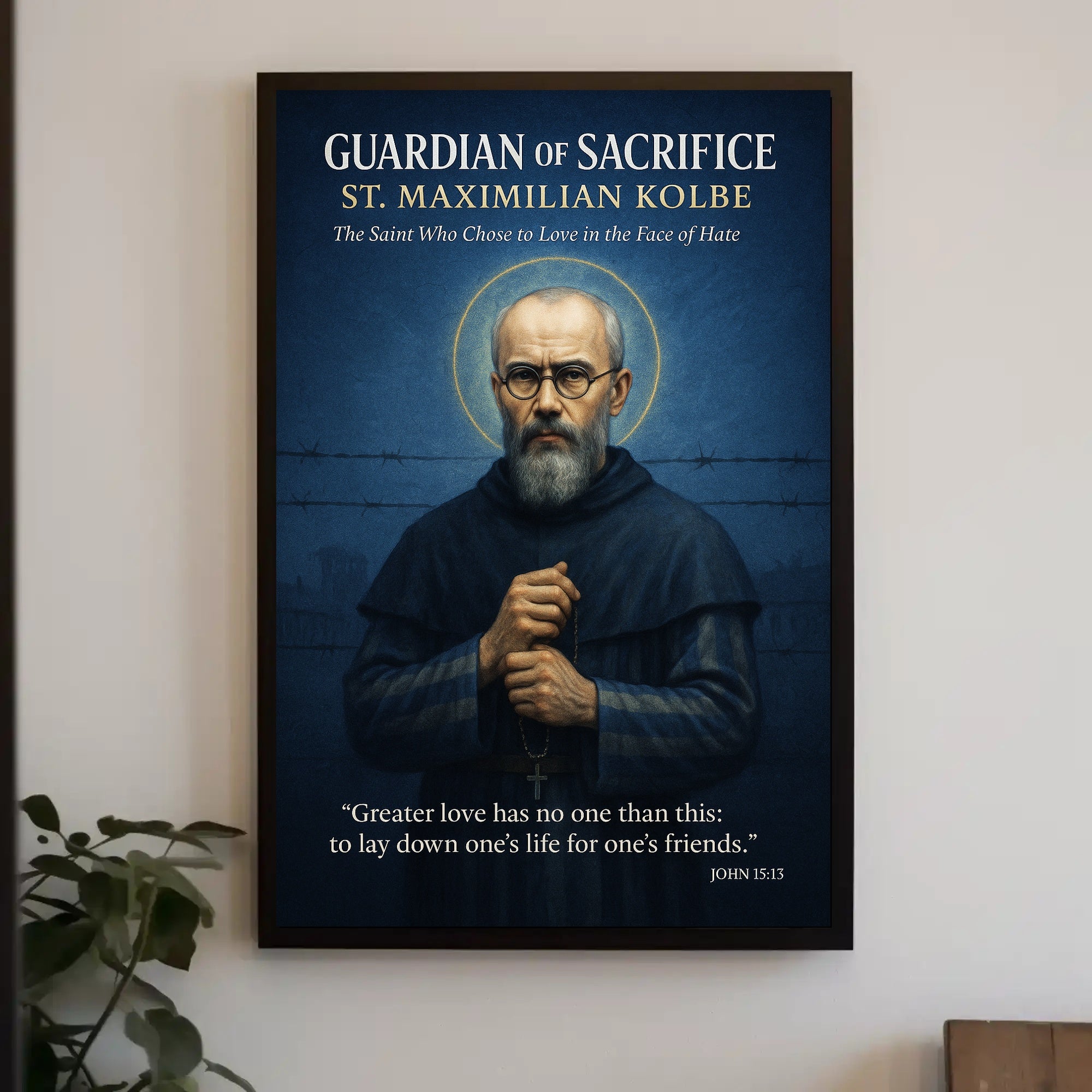 Guardian of Sacrifice St. Maximilian Kolbe Poster PosterGoat