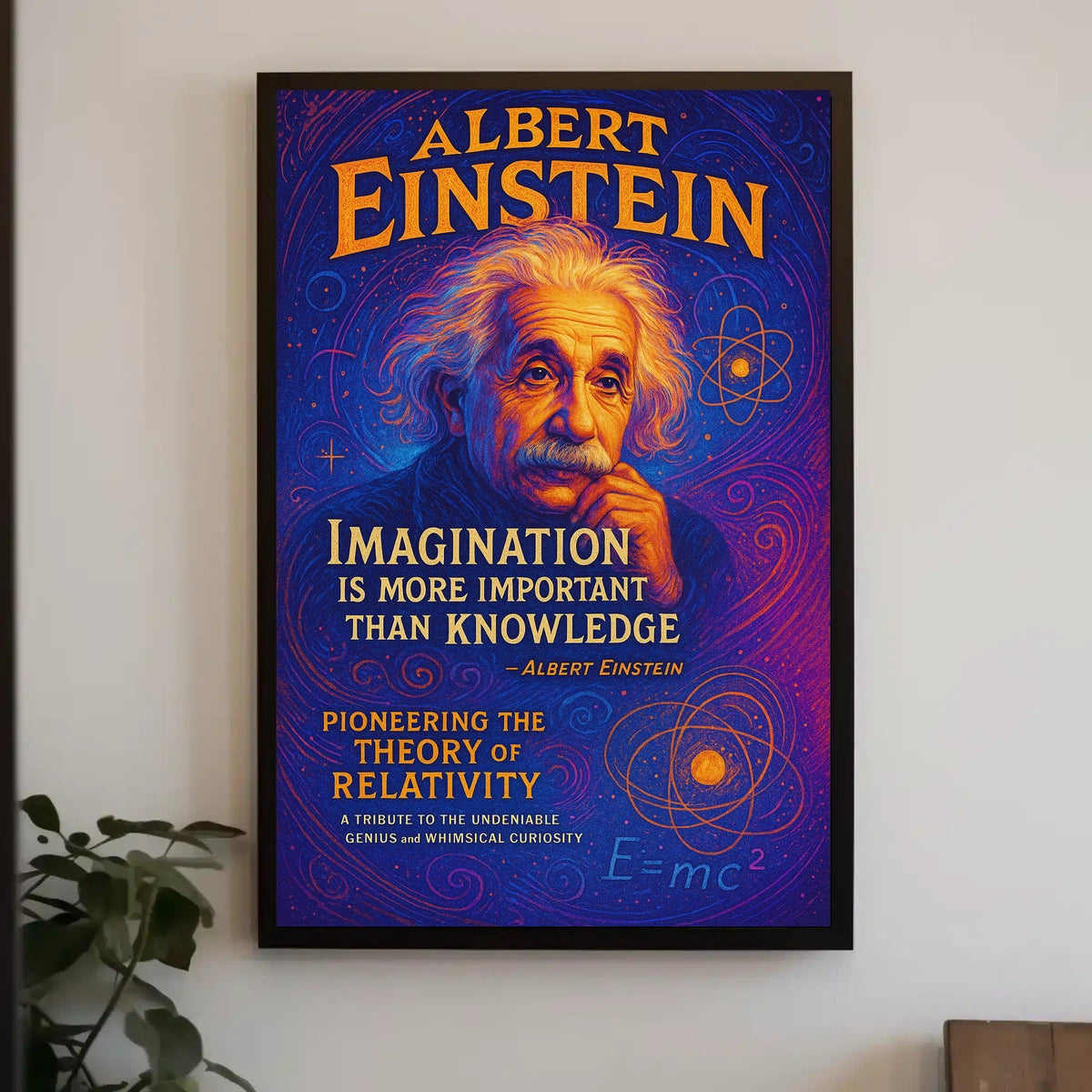 Albert Einstein Imagination and Relativity Poster