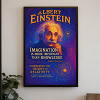 Albert Einstein Imagination and Relativity Poster
