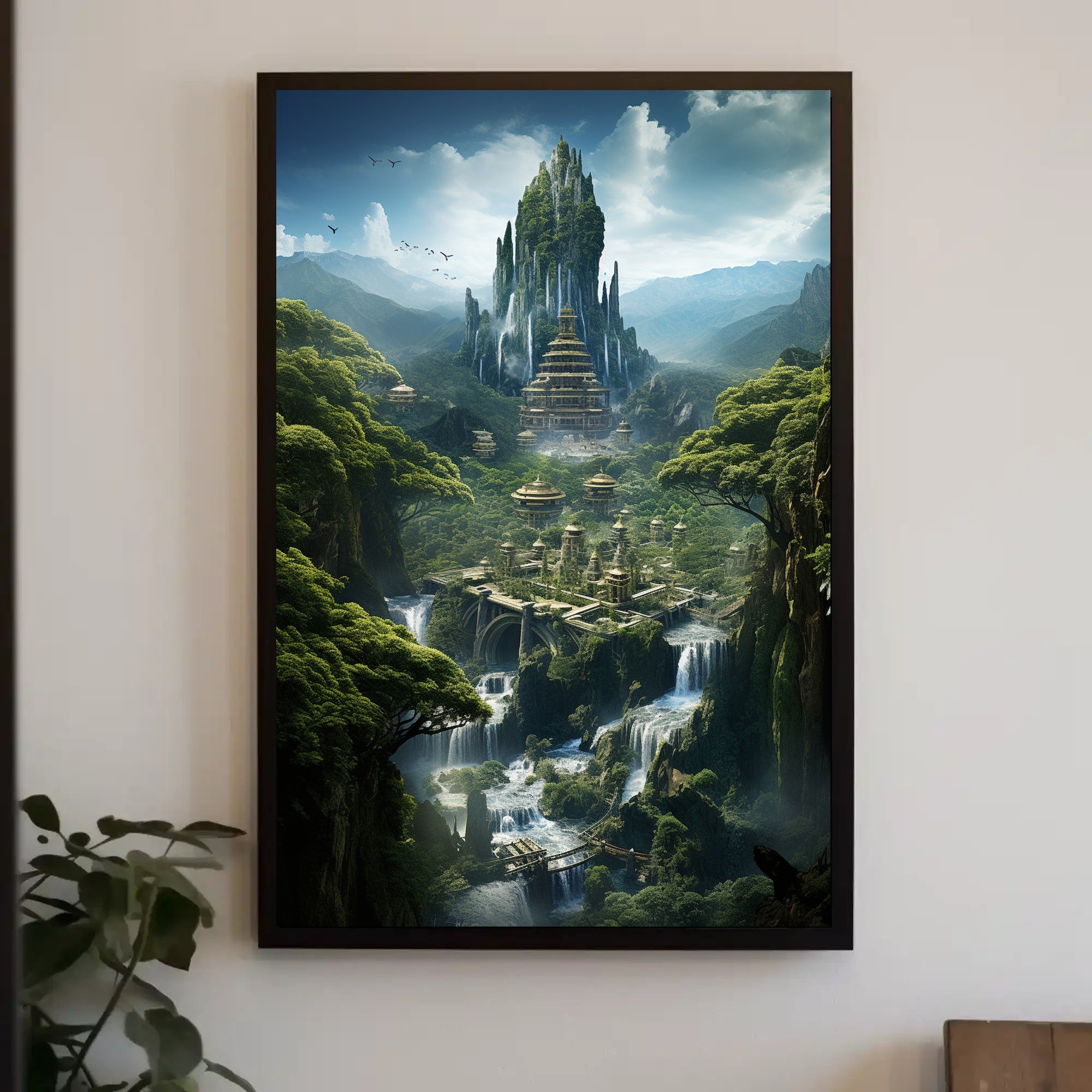 Enchanted Mountain City Poster