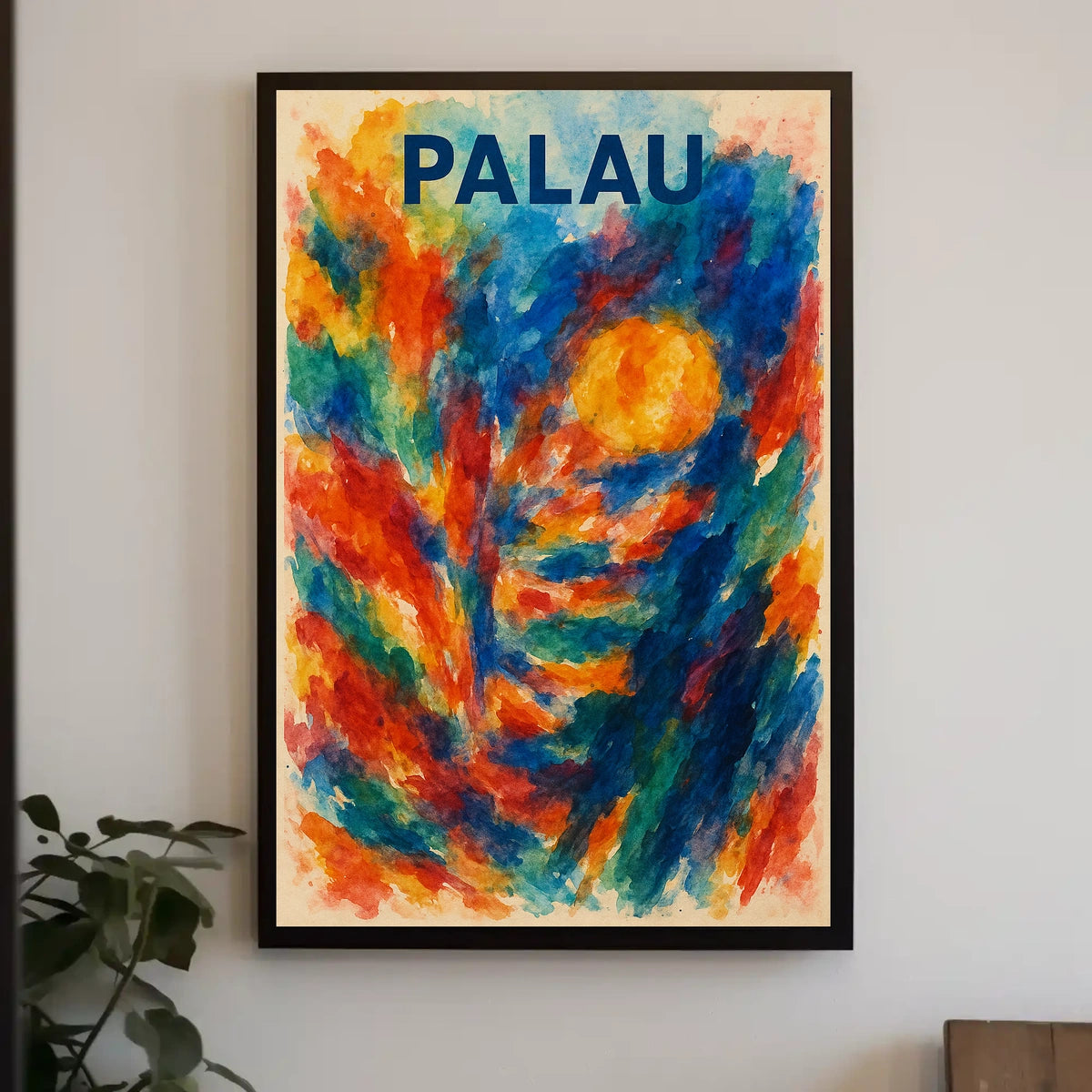 Palau A Vibrant Impression Poster