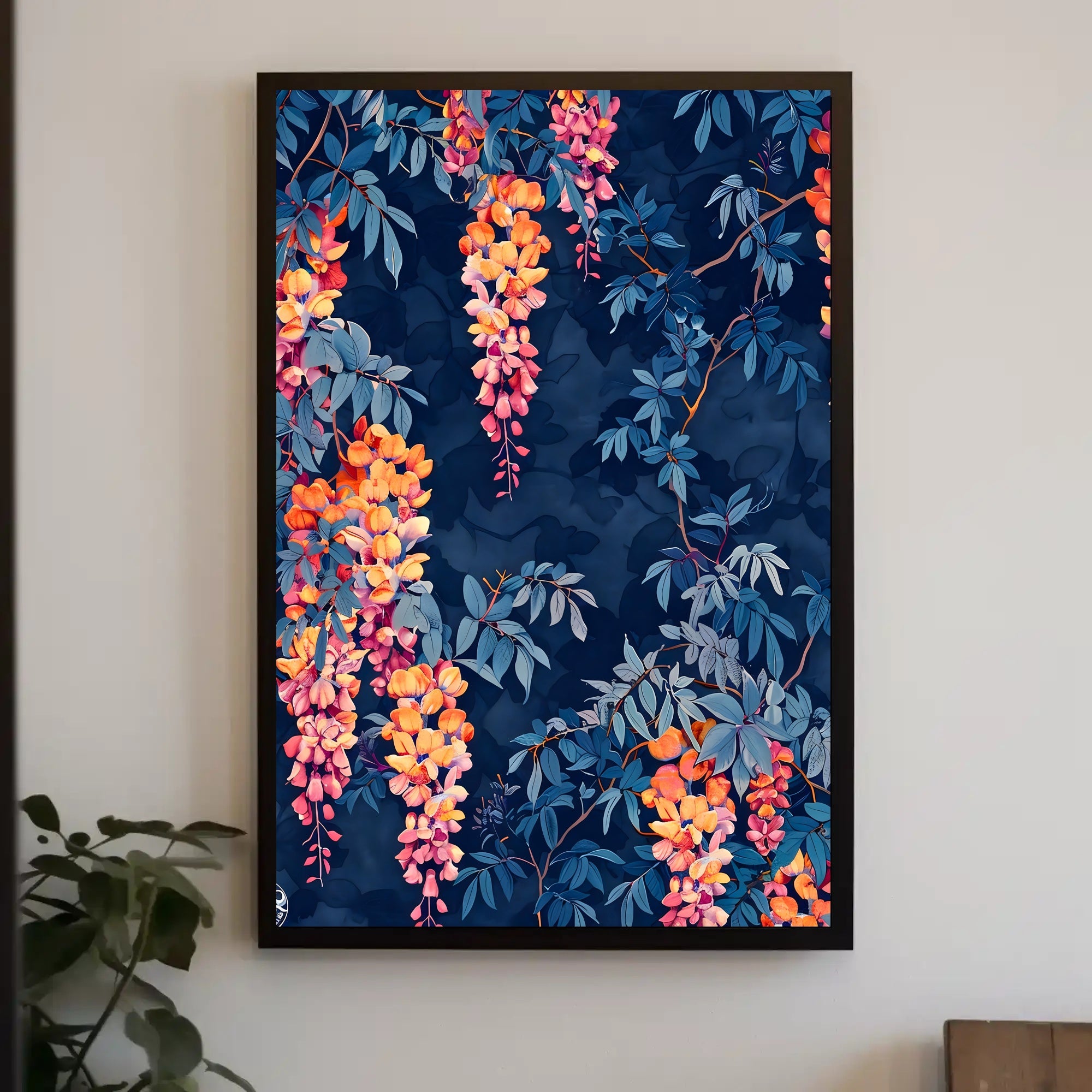 Vibrant Floral Illustrative Artwork for Artistic Poster