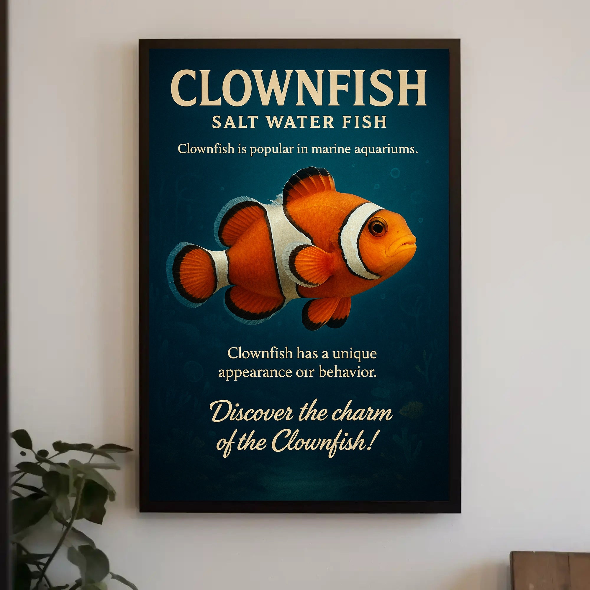 Clownfish Charm Wall Art Print PosterGoat