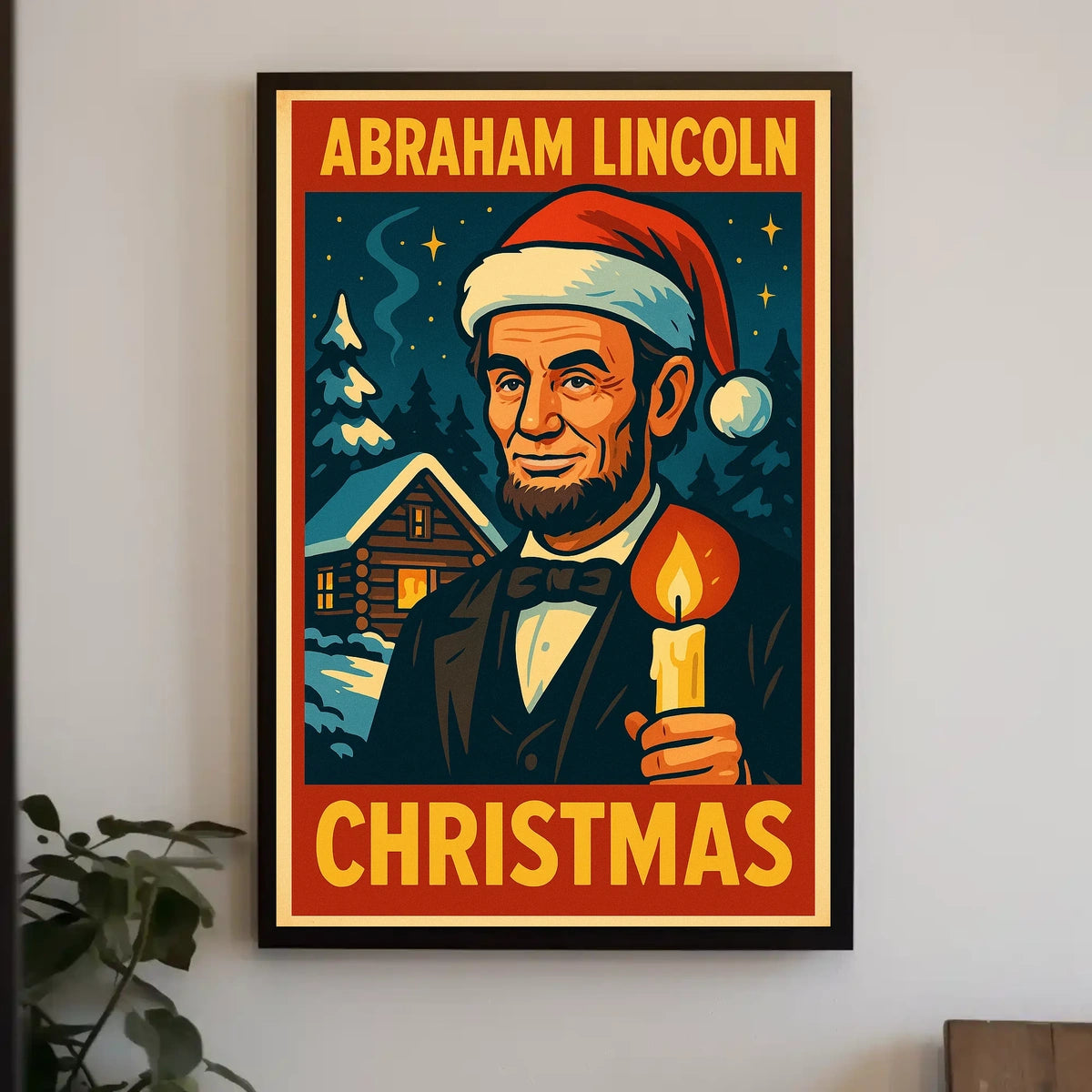 Abraham Lincoln Christmas Poster