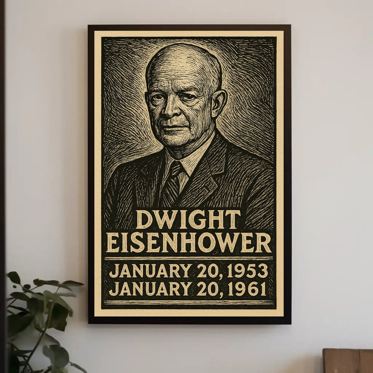 Dwight Eisenhower Travel Retro Heritage Poster