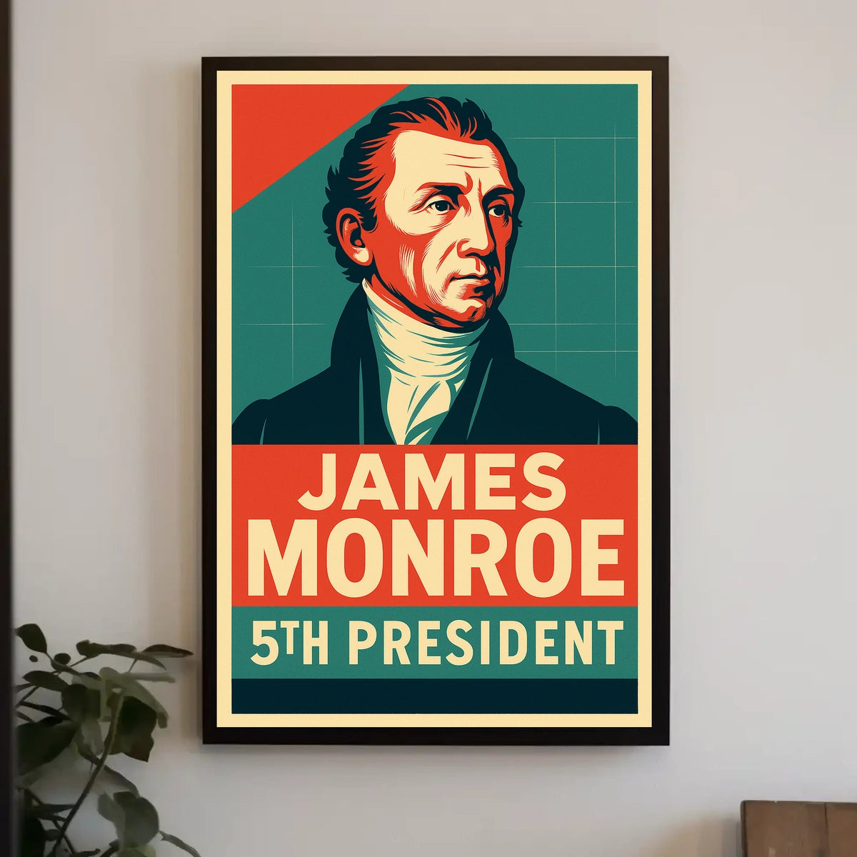 James Monroe 5th President Patriotic Oil Painting Poster