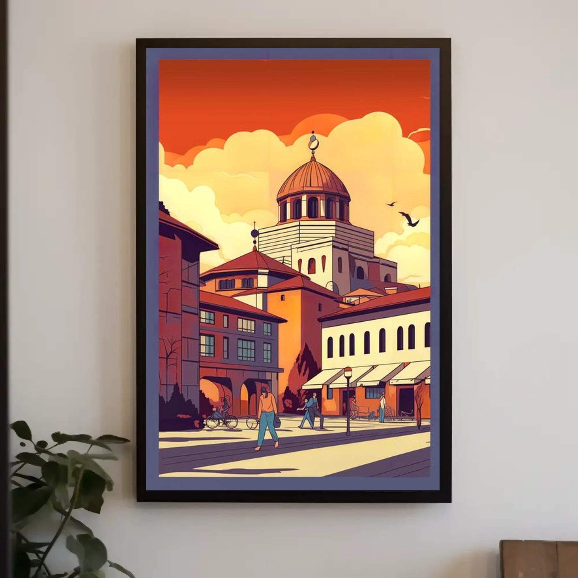 Tranquil Cityscape at Dusk Poster