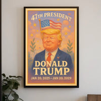 Donald Trump Guardian White House Patriotism Digital Painting Cinematic Vision Leadership Poster