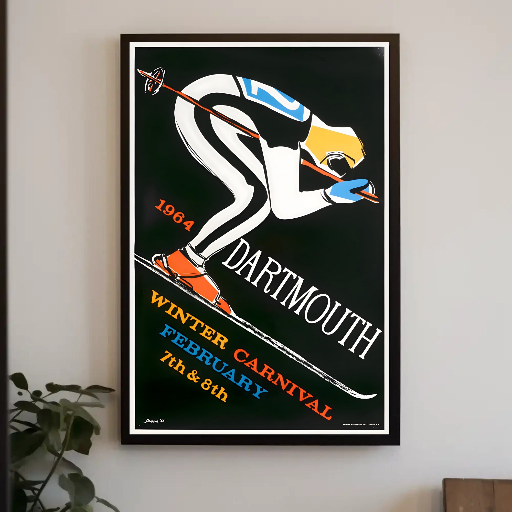 Dartmouth Winter Carnival 1964 Vintage Sports Poster PosterGoat