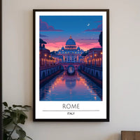St. Peter's Basilica Evening Glow Travel Poster