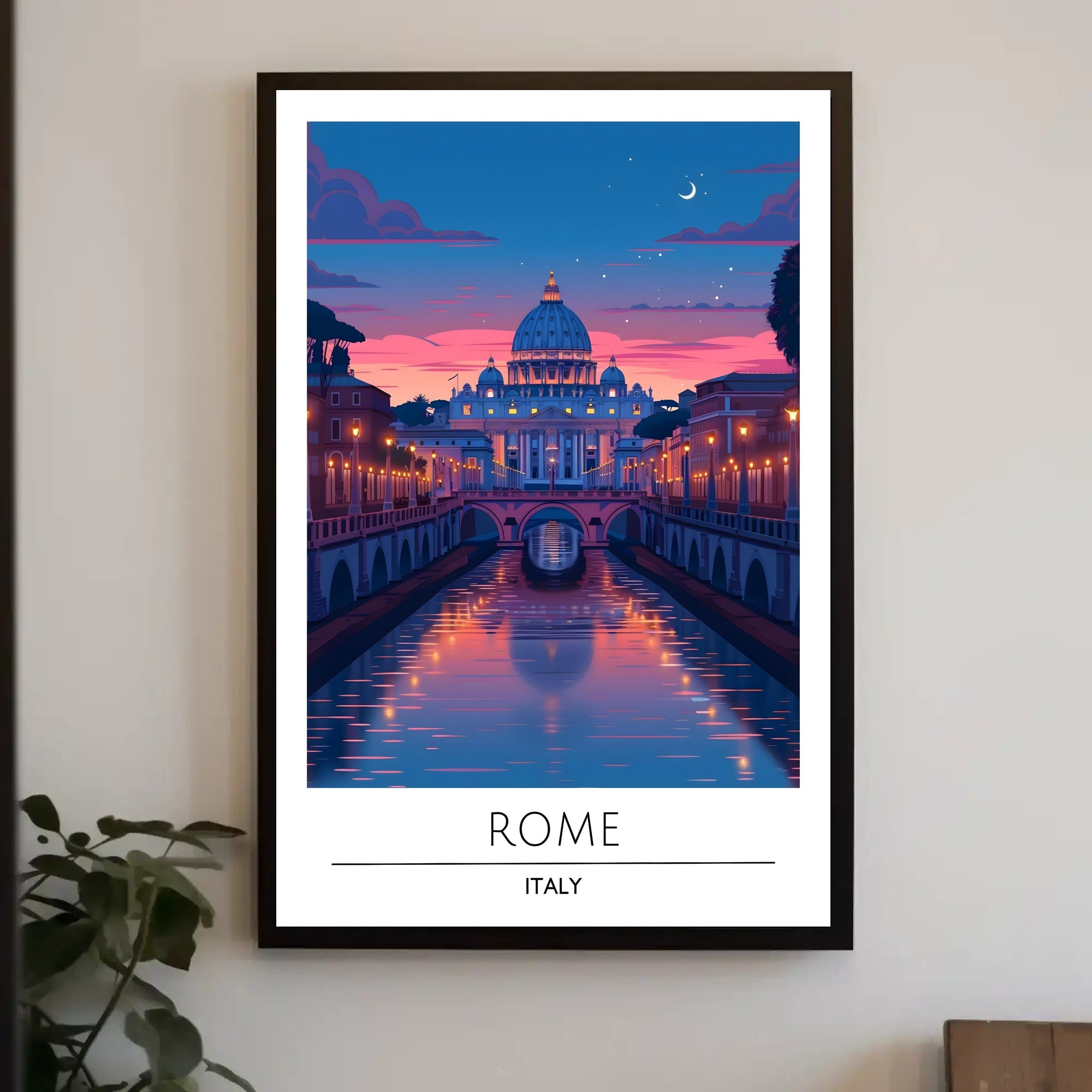 St. Peter's Basilica Evening Glow Travel Poster