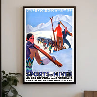 Vintage Ski Adventure at Mont Blanc Travel Poster PosterGoat