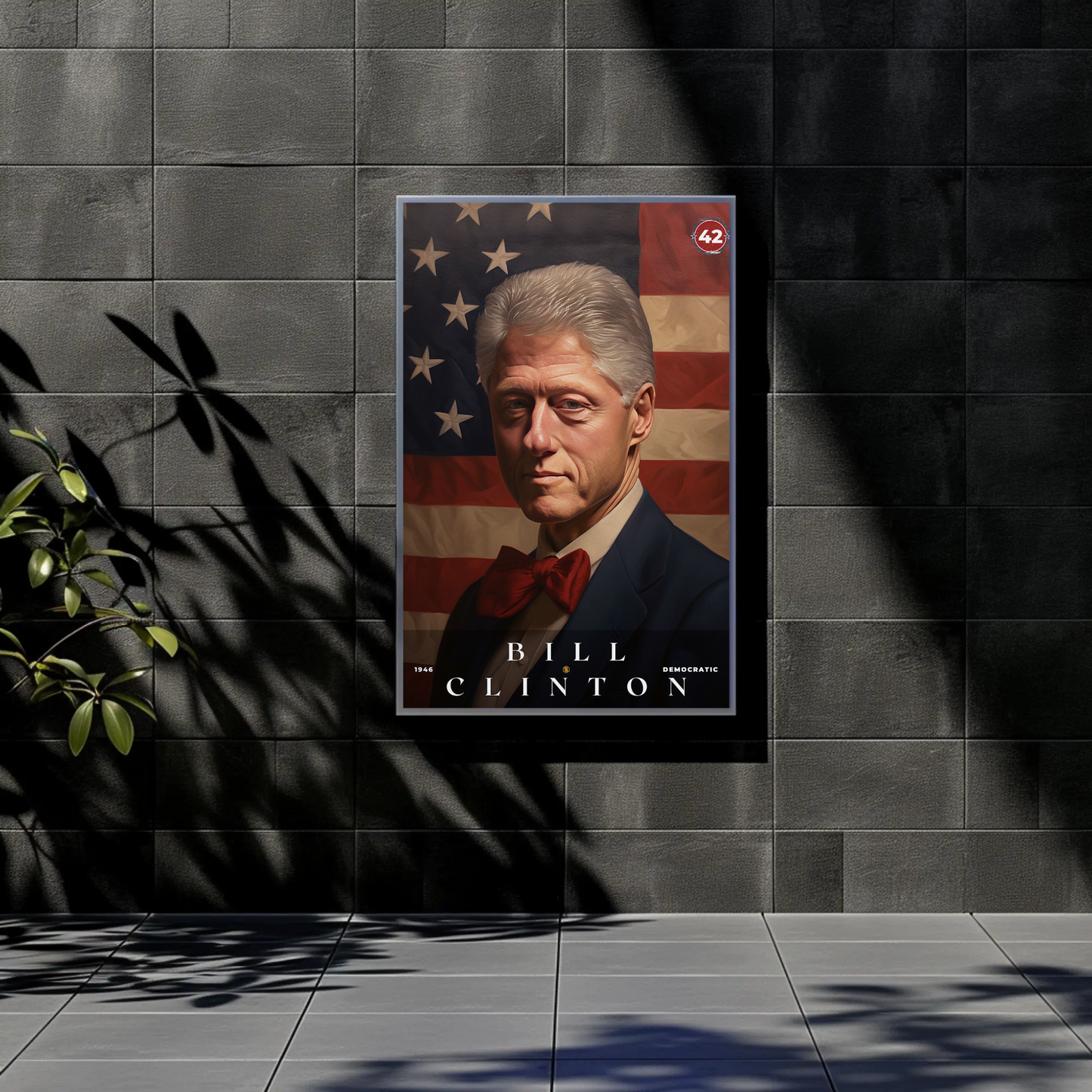 Bill Clinton 42nd President Of The United States Portrait