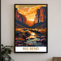 Big Bend Scenic Landscape National Park Poster